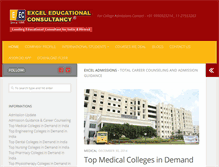 Tablet Screenshot of exceladmissions.com
